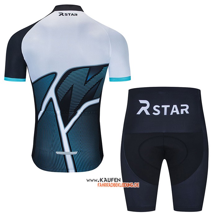 R Star Kurzarmtrikot 2021 und Kurze Tragerhose Wei Shwarz